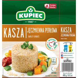 KUPIEC Kasza jęczmienna perłowa 4x100 g X12